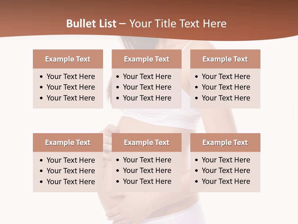 A Pregnant Woman In A White Top And Shorts PowerPoint Template