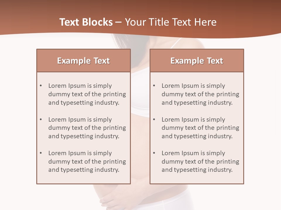 A Pregnant Woman In A White Top And Shorts PowerPoint Template