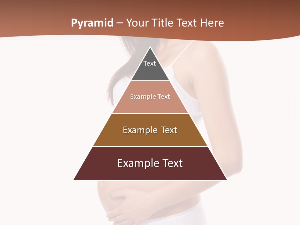 A Pregnant Woman In A White Top And Shorts PowerPoint Template