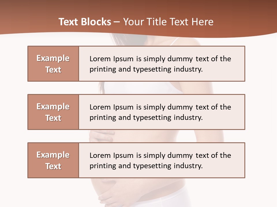 A Pregnant Woman In A White Top And Shorts PowerPoint Template