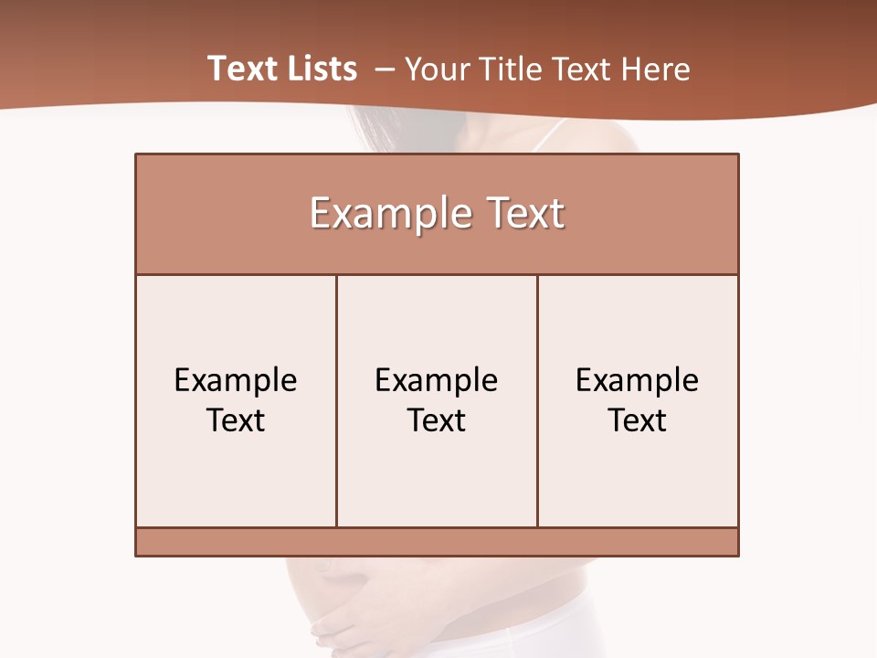 A Pregnant Woman In A White Top And Shorts PowerPoint Template