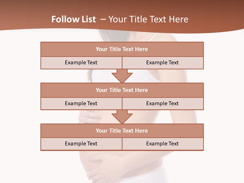 A Pregnant Woman In A White Top And Shorts PowerPoint Template