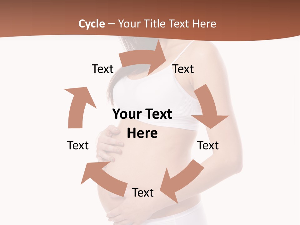 A Pregnant Woman In A White Top And Shorts PowerPoint Template