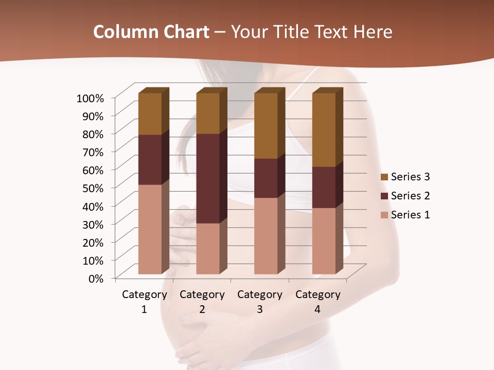 A Pregnant Woman In A White Top And Shorts PowerPoint Template