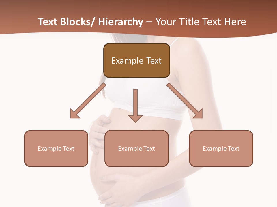 A Pregnant Woman In A White Top And Shorts PowerPoint Template