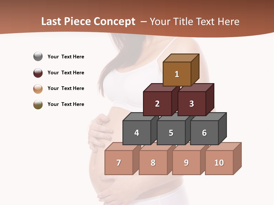 A Pregnant Woman In A White Top And Shorts PowerPoint Template
