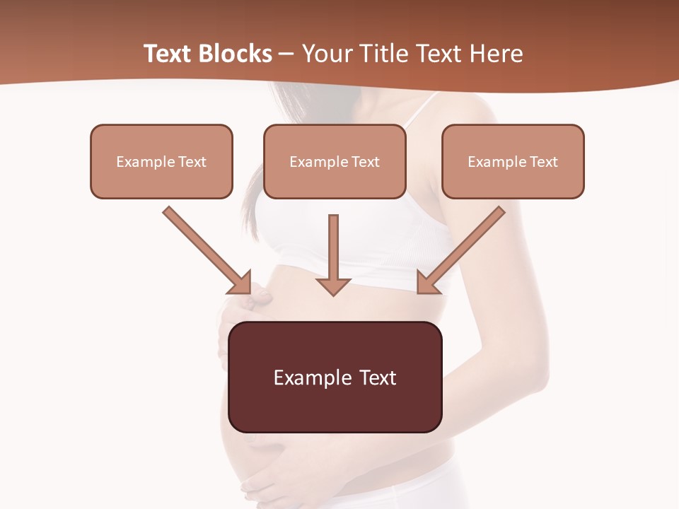 A Pregnant Woman In A White Top And Shorts PowerPoint Template