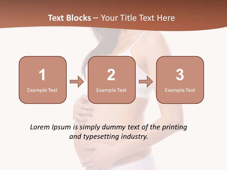A Pregnant Woman In A White Top And Shorts PowerPoint Template