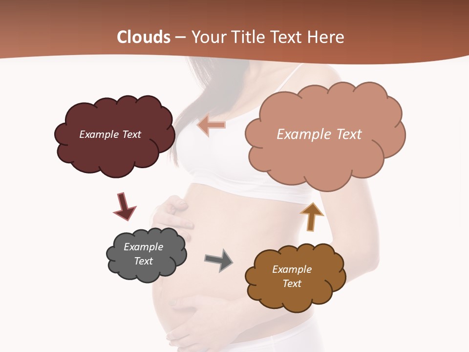 A Pregnant Woman In A White Top And Shorts PowerPoint Template