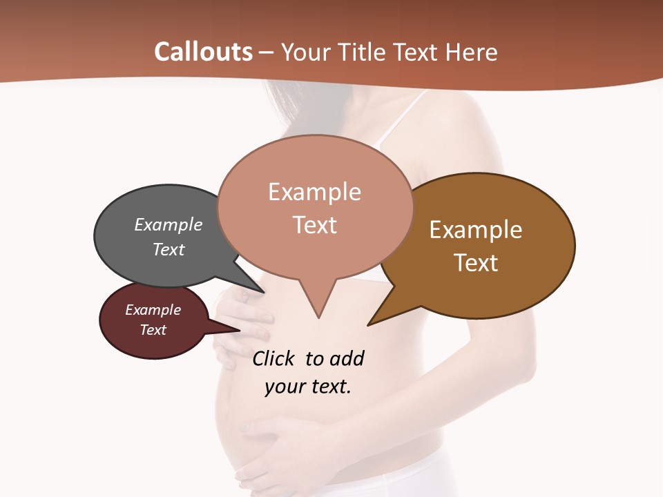A Pregnant Woman In A White Top And Shorts PowerPoint Template