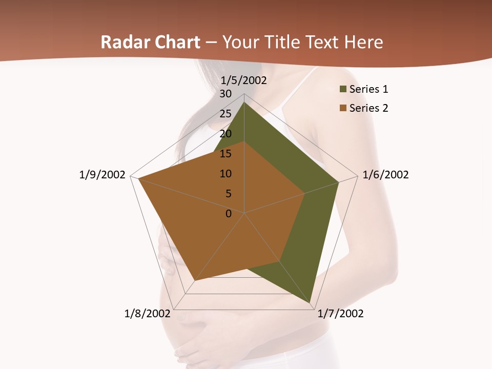 A Pregnant Woman In A White Top And Shorts PowerPoint Template