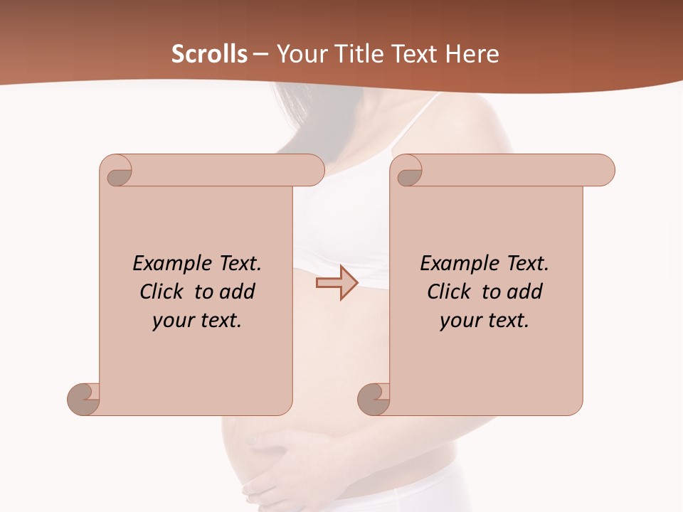 A Pregnant Woman In A White Top And Shorts PowerPoint Template