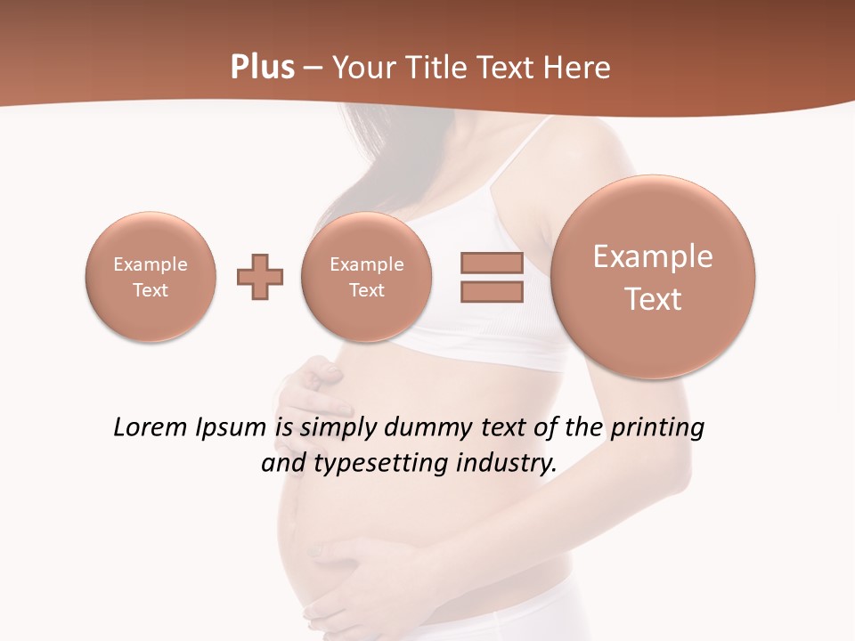 A Pregnant Woman In A White Top And Shorts PowerPoint Template