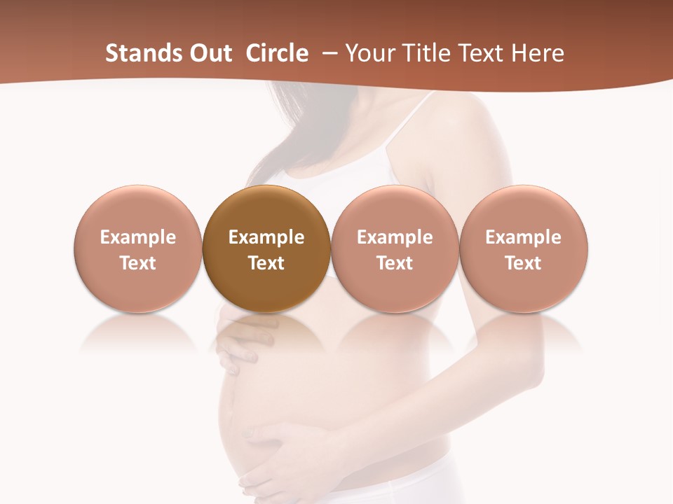 A Pregnant Woman In A White Top And Shorts PowerPoint Template