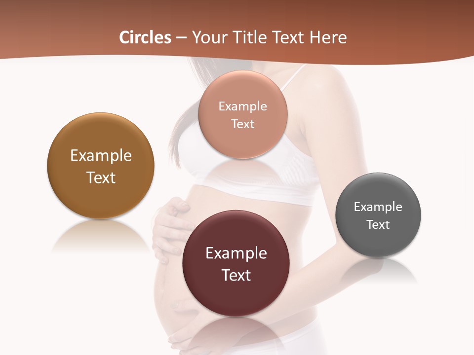 A Pregnant Woman In A White Top And Shorts PowerPoint Template