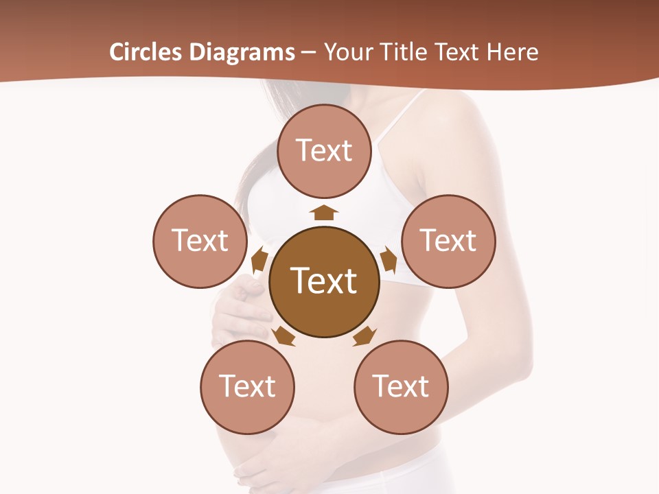 A Pregnant Woman In A White Top And Shorts PowerPoint Template