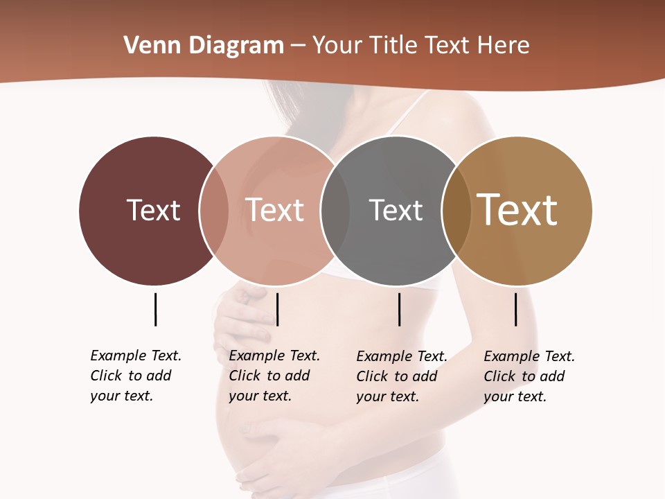 A Pregnant Woman In A White Top And Shorts PowerPoint Template