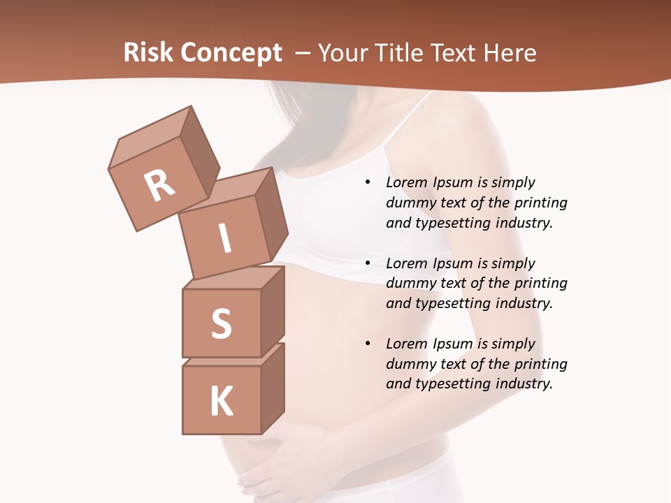 A Pregnant Woman In A White Top And Shorts PowerPoint Template