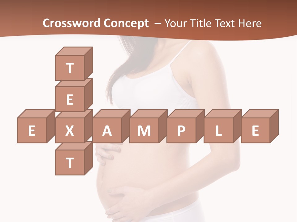 A Pregnant Woman In A White Top And Shorts PowerPoint Template