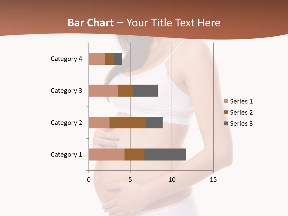 A Pregnant Woman In A White Top And Shorts PowerPoint Template