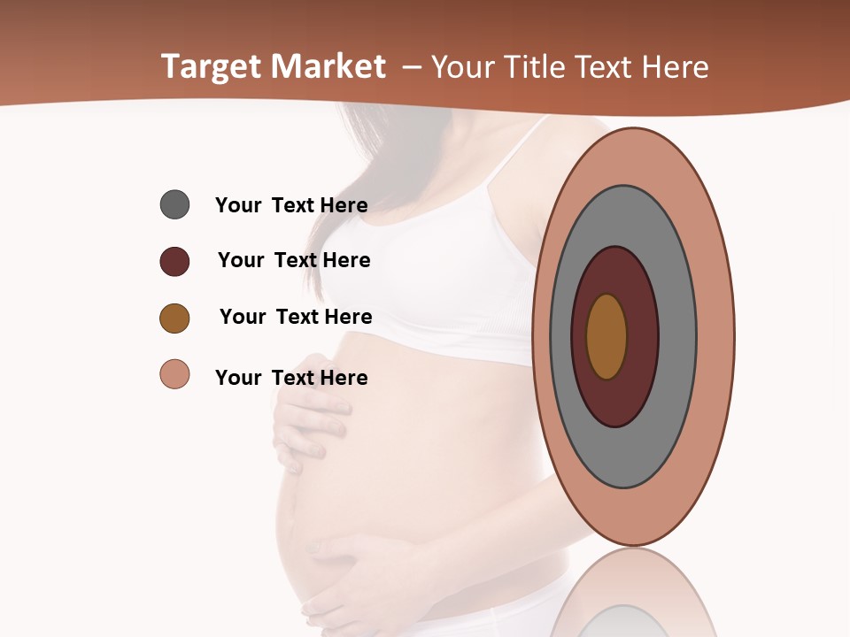 A Pregnant Woman In A White Top And Shorts PowerPoint Template