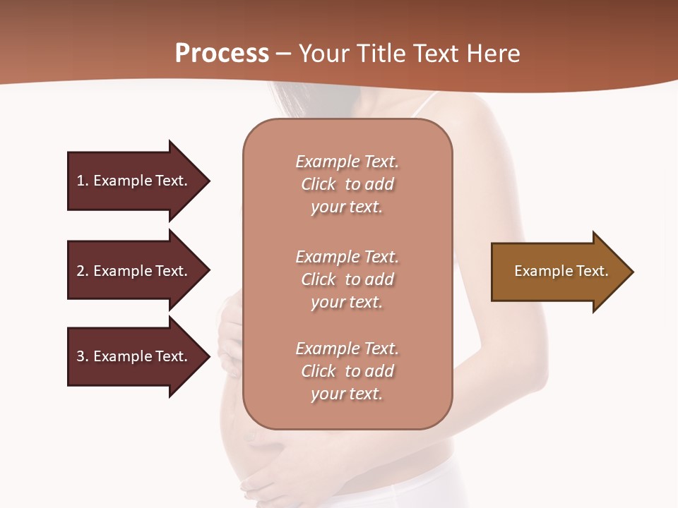 A Pregnant Woman In A White Top And Shorts PowerPoint Template