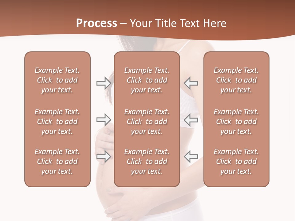 A Pregnant Woman In A White Top And Shorts PowerPoint Template