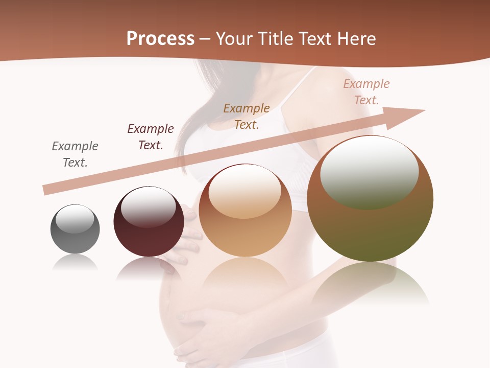 A Pregnant Woman In A White Top And Shorts PowerPoint Template