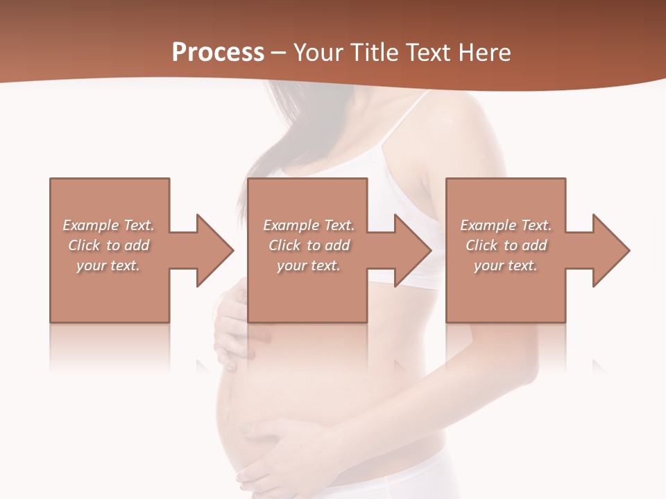 A Pregnant Woman In A White Top And Shorts PowerPoint Template