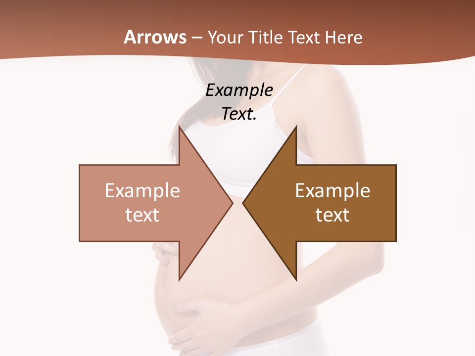 A Pregnant Woman In A White Top And Shorts PowerPoint Template