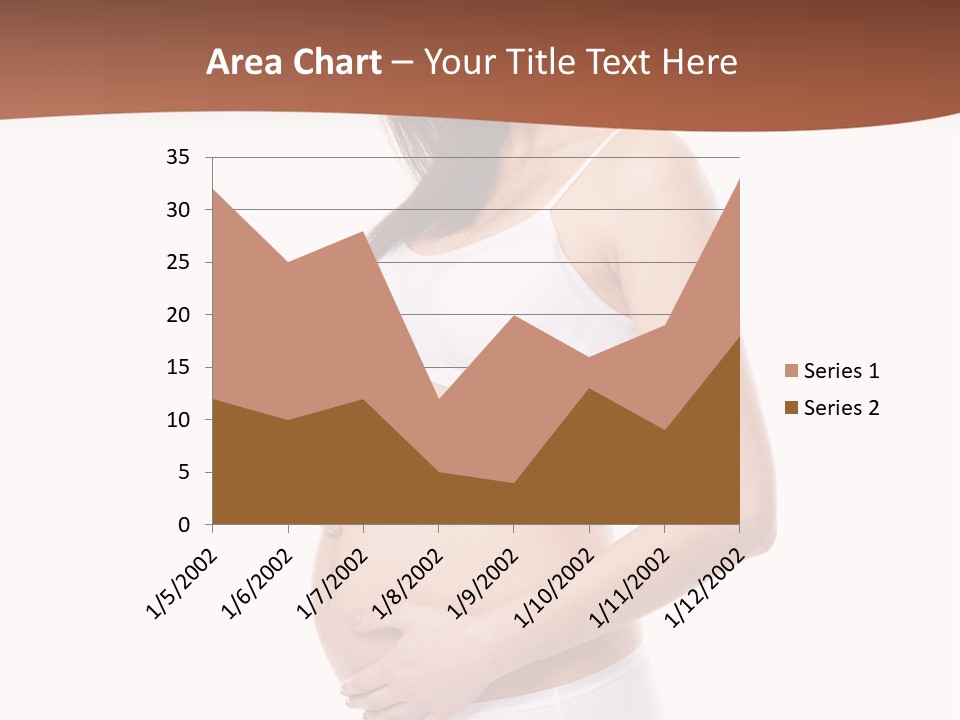 A Pregnant Woman In A White Top And Shorts PowerPoint Template