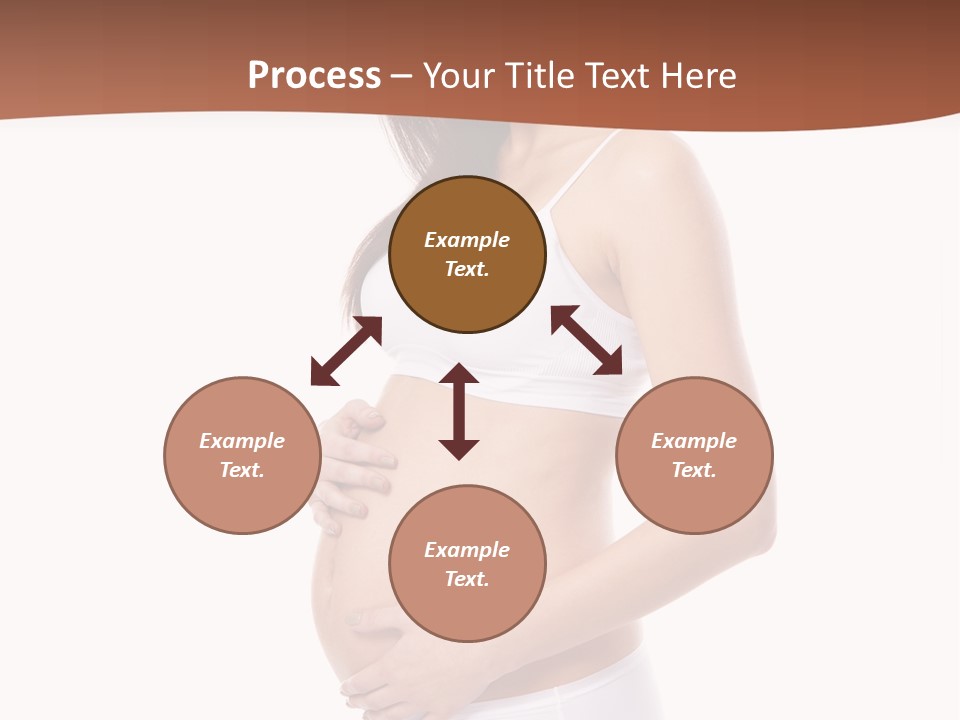 A Pregnant Woman In A White Top And Shorts PowerPoint Template