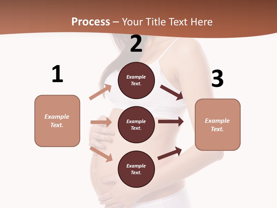A Pregnant Woman In A White Top And Shorts PowerPoint Template