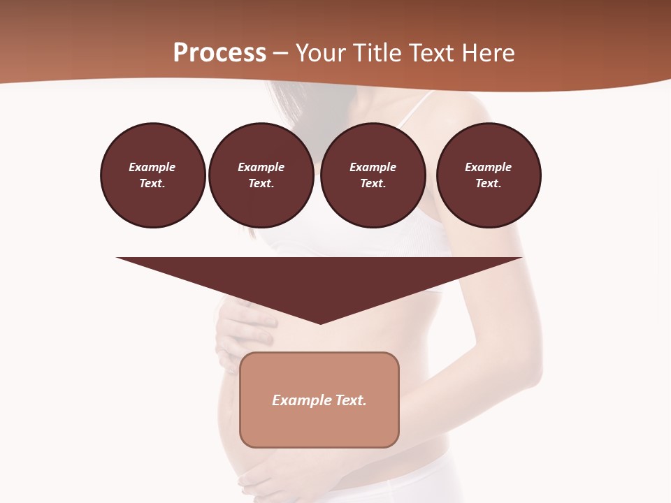 A Pregnant Woman In A White Top And Shorts PowerPoint Template