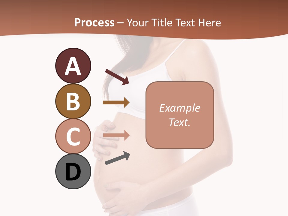 A Pregnant Woman In A White Top And Shorts PowerPoint Template