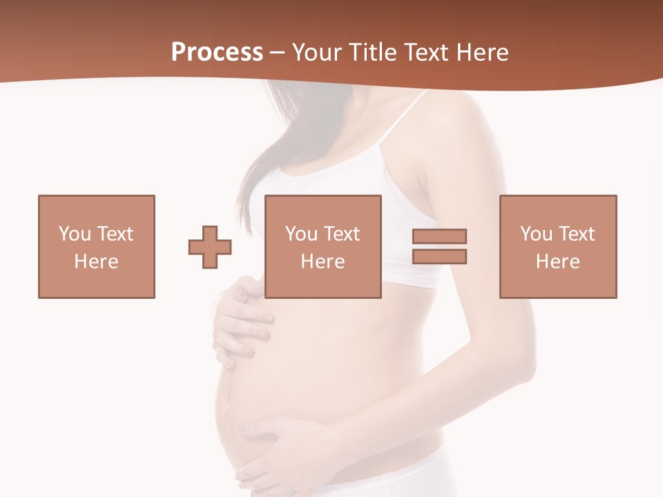 A Pregnant Woman In A White Top And Shorts PowerPoint Template