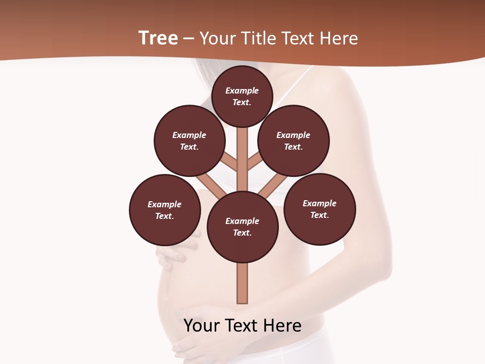 A Pregnant Woman In A White Top And Shorts PowerPoint Template