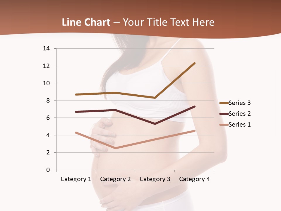 A Pregnant Woman In A White Top And Shorts PowerPoint Template
