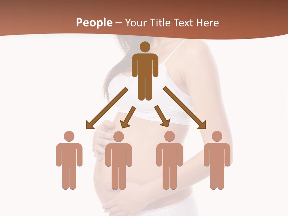 A Pregnant Woman In A White Top And Shorts PowerPoint Template
