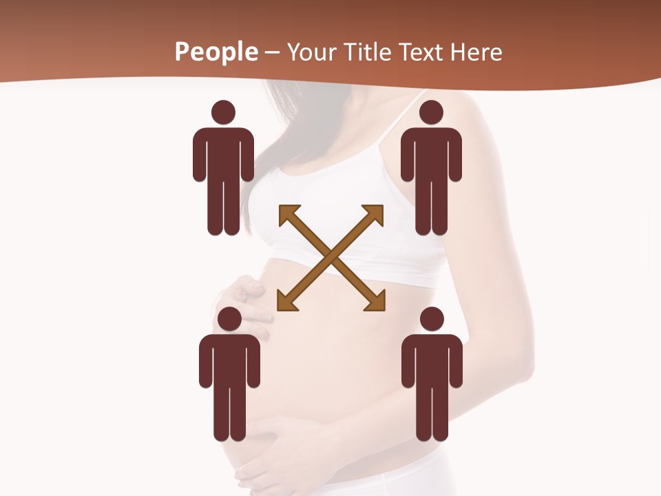 A Pregnant Woman In A White Top And Shorts PowerPoint Template