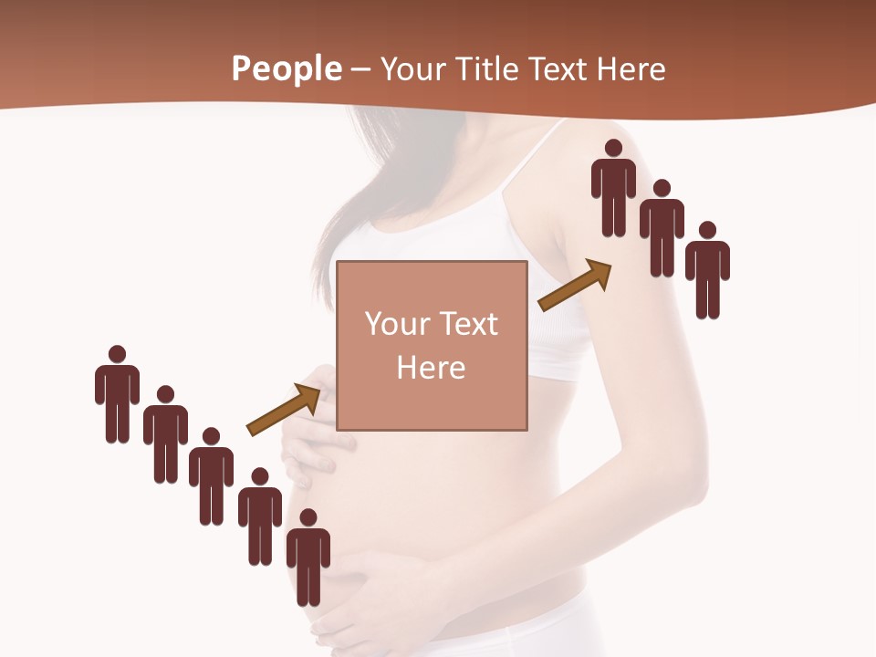 A Pregnant Woman In A White Top And Shorts PowerPoint Template