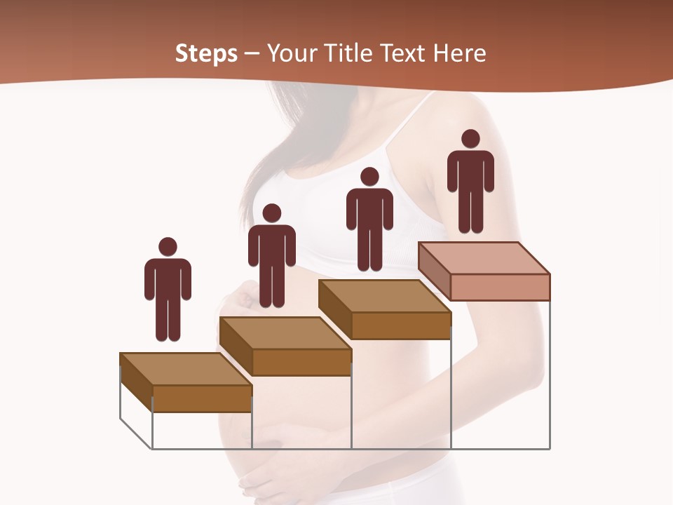 A Pregnant Woman In A White Top And Shorts PowerPoint Template