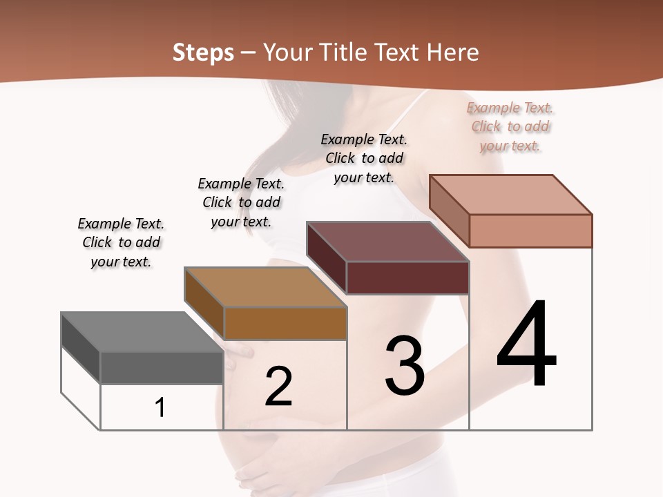 A Pregnant Woman In A White Top And Shorts PowerPoint Template