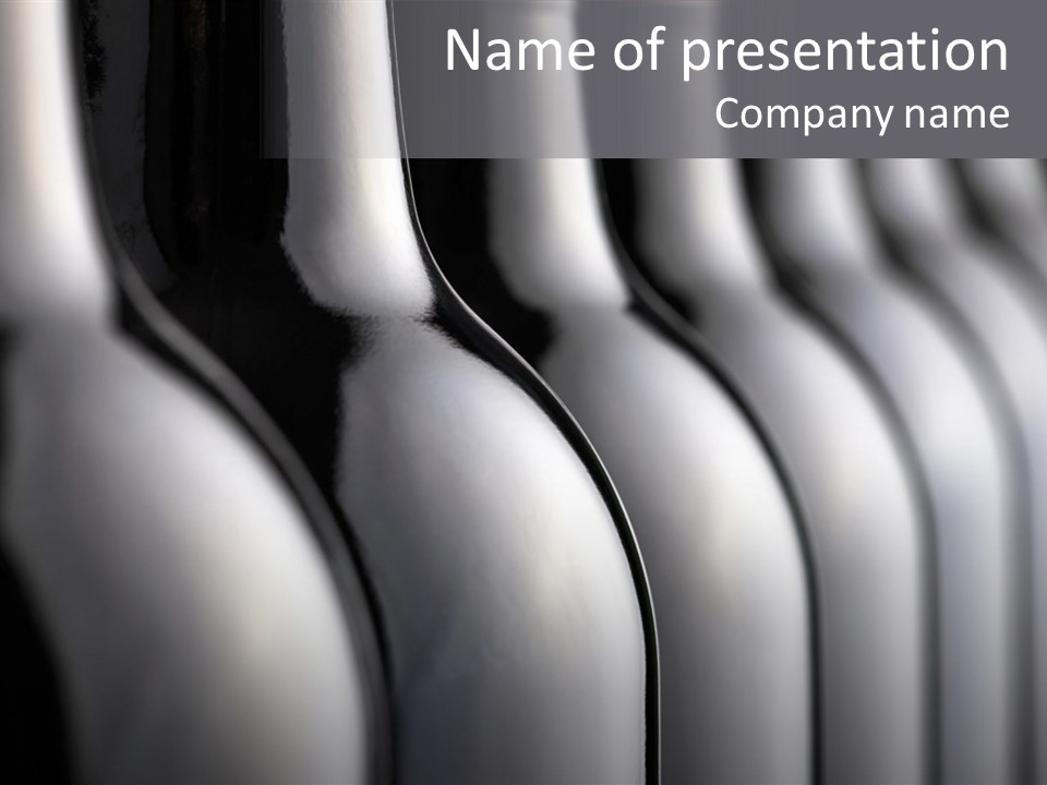 Wine Bottle Tasting Bottle PowerPoint Template