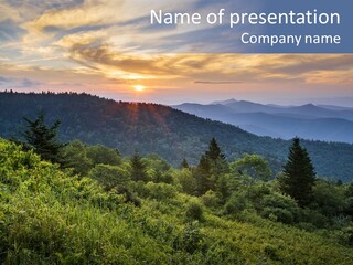 Sunrise Appalachia Scenic PowerPoint Template