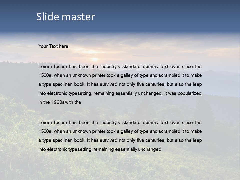 Sunrise Appalachia Scenic PowerPoint Template