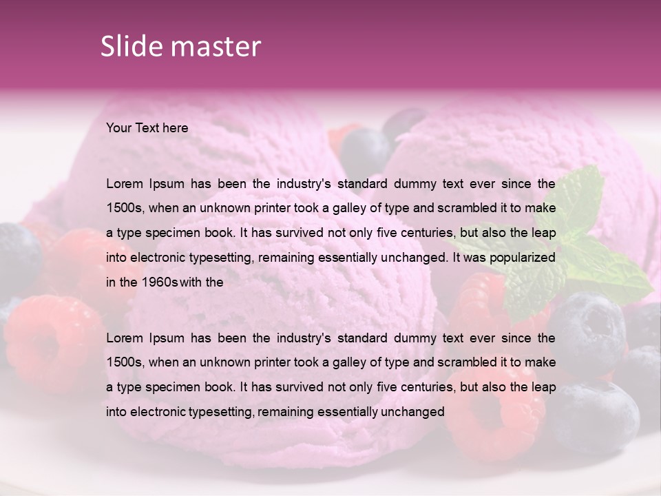 Gourmet Treat Forest Fruit PowerPoint Template