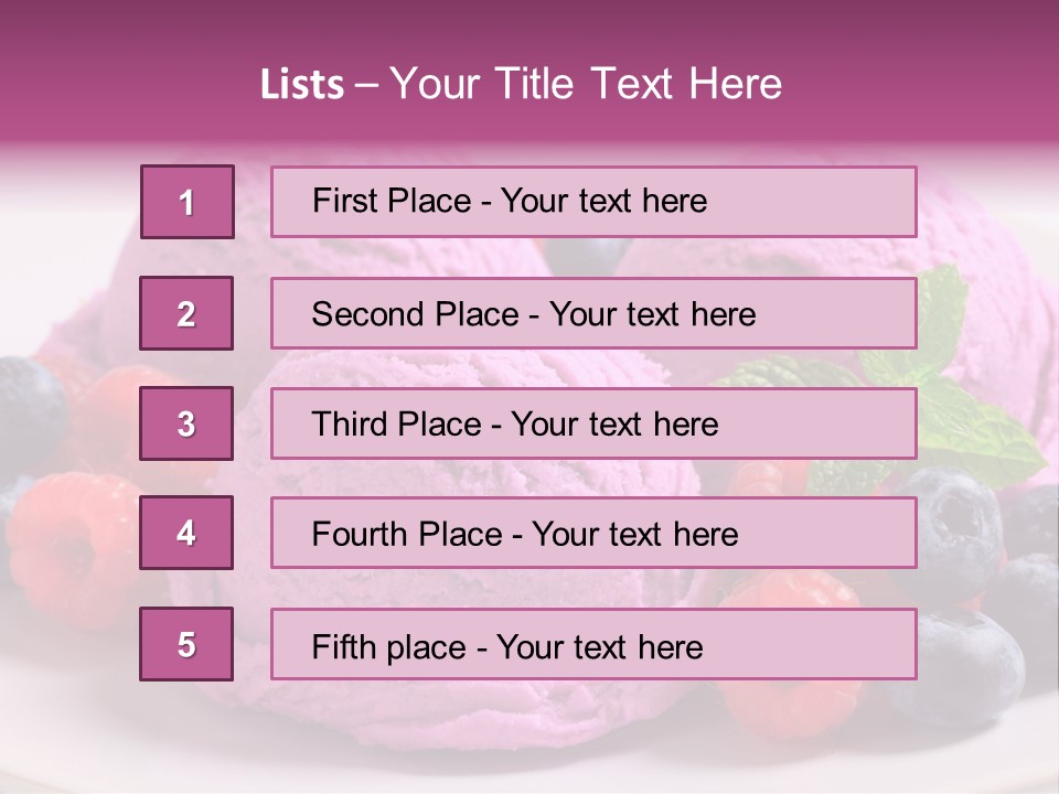 Gourmet Treat Forest Fruit PowerPoint Template