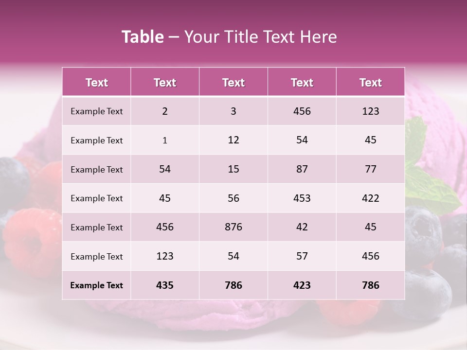 Gourmet Treat Forest Fruit PowerPoint Template