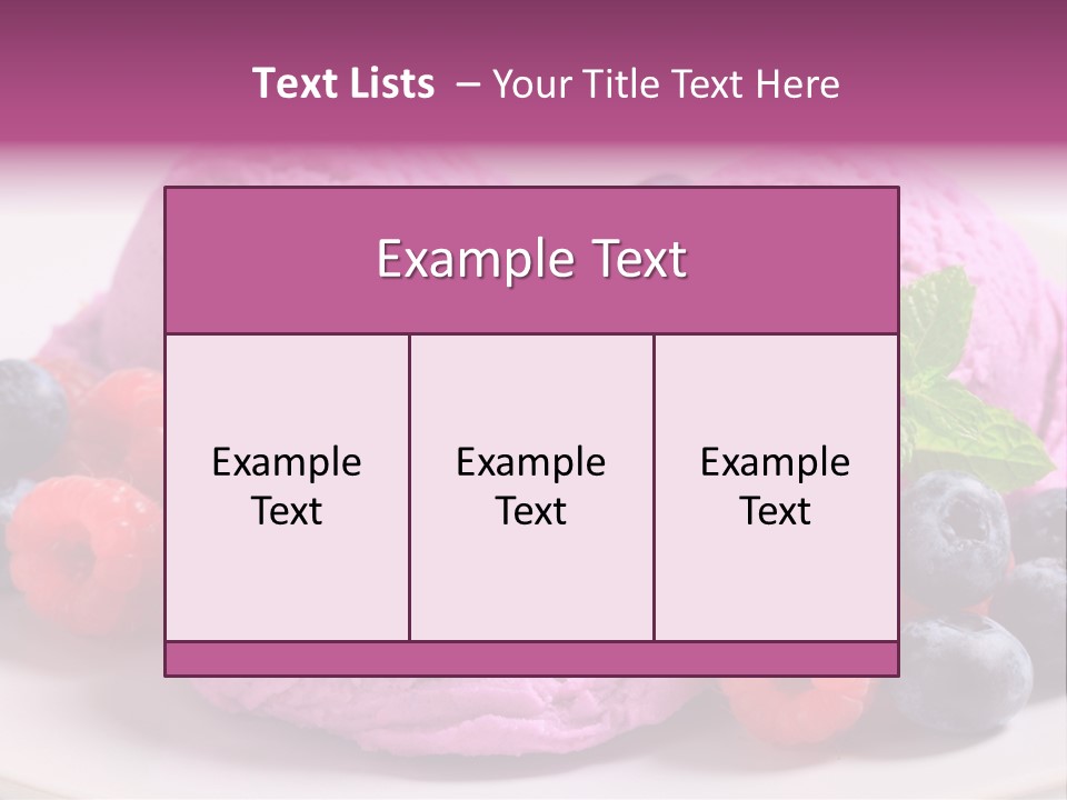 Gourmet Treat Forest Fruit PowerPoint Template